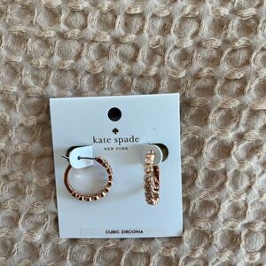 Kate Spade Rose Gold Hoop Earrings